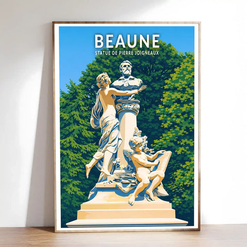 Affiche - Beaune - Statue de Pierre Joigneaux