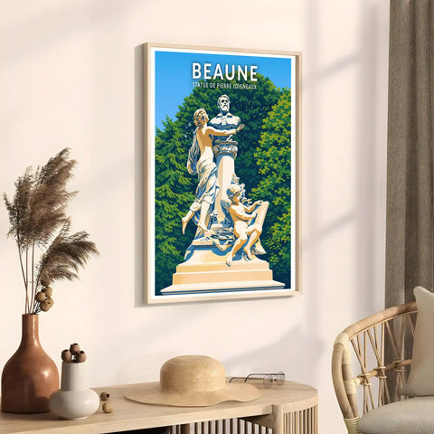 Affiche - Beaune - Statue de Pierre Joigneaux