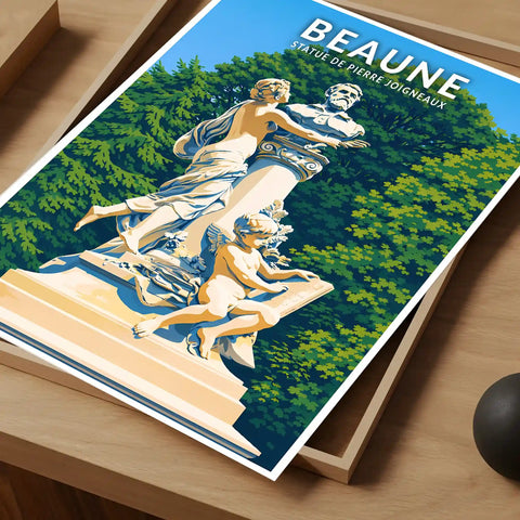 Affiche - Beaune - Statue de Pierre Joigneaux