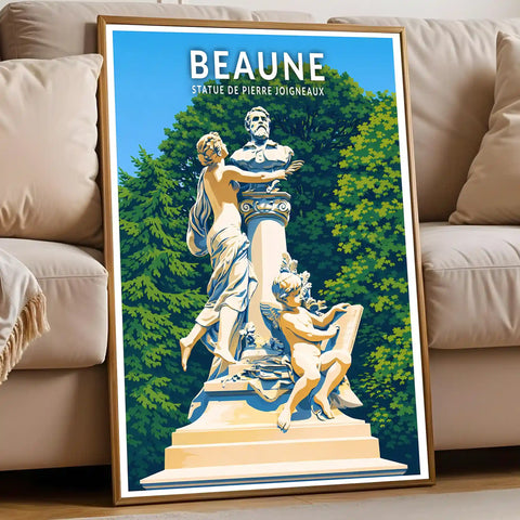 Affiche - Beaune - Statue de Pierre Joigneaux