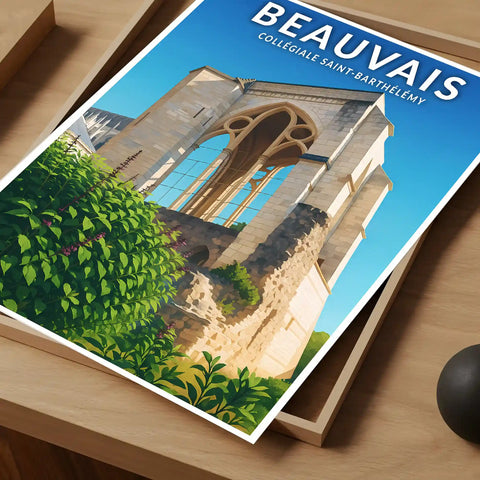 Affiche - Beauvais - Collégiale-Saint Barthélémy