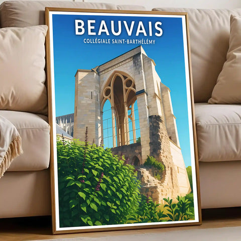 Affiche - Beauvais - Collégiale-Saint Barthélémy