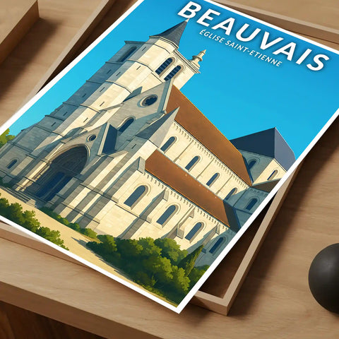 Affiche - Beauvais - Église Saint-Étienne