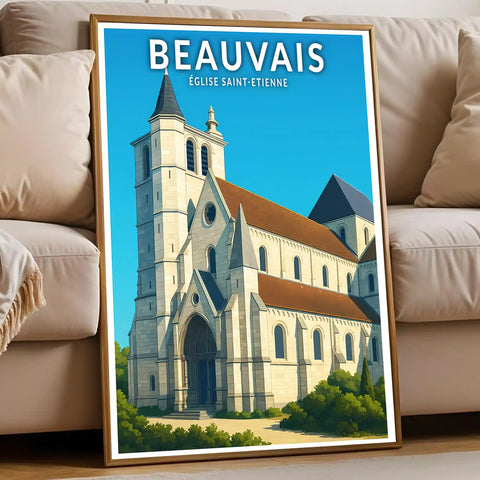 Affiche - Beauvais - Église Saint-Étienne