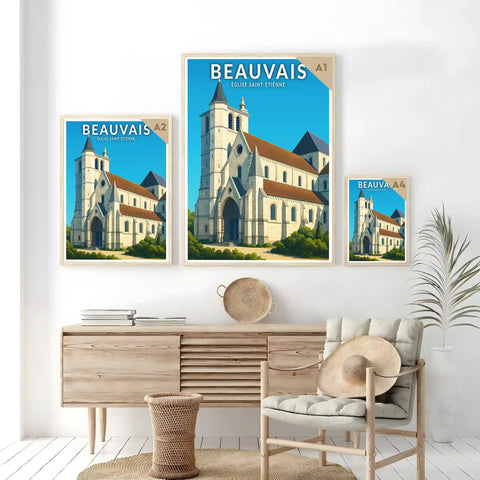 Affiche - Beauvais - Église Saint-Étienne