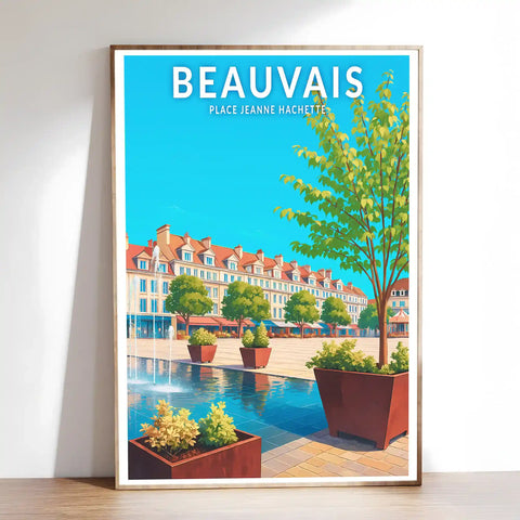 Affiche - Beauvais - Place Jeanne Hachette