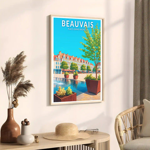 Affiche - Beauvais - Place Jeanne Hachette