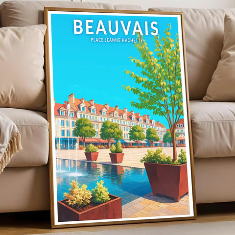 Affiche - Beauvais - Place Jeanne Hachette