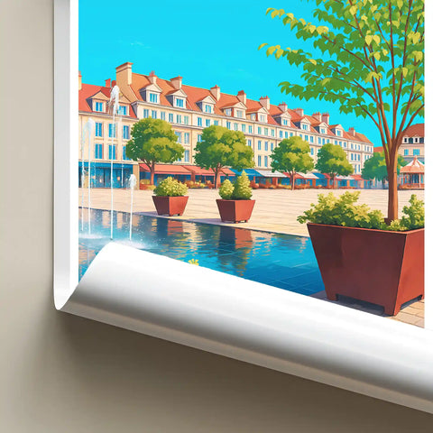Affiche - Beauvais - Place Jeanne Hachette