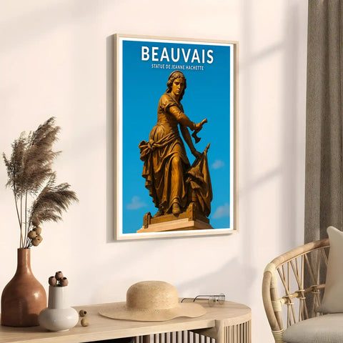 Affiche - Beauvais - Statue de Jeanne Hachette