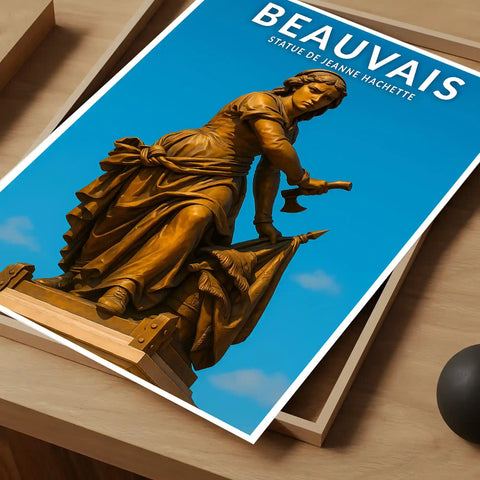 Affiche - Beauvais - Statue de Jeanne Hachette