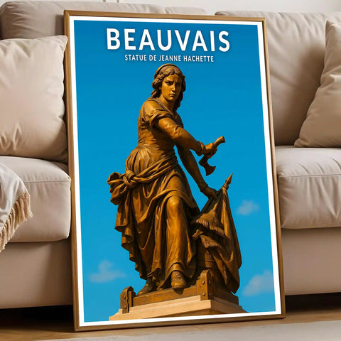 Affiche - Beauvais - Statue de Jeanne Hachette