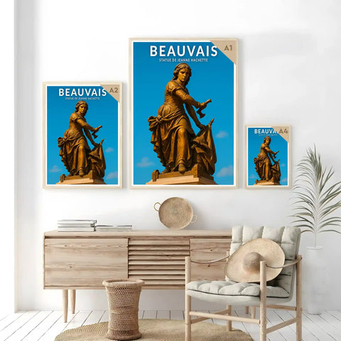Affiche - Beauvais - Statue de Jeanne Hachette