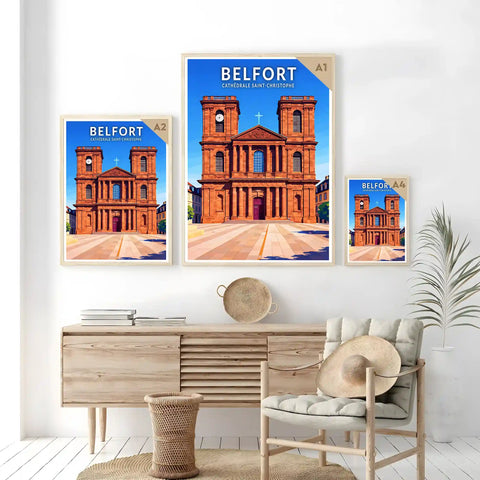Affiche - Belfort - Cathédrale Saint-Christophe