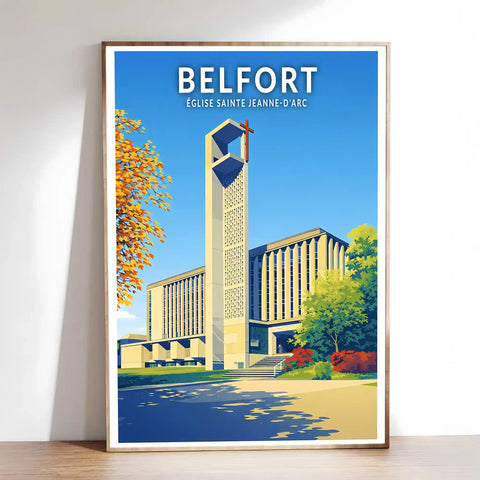 Affiche - Belfort - Église Sainte Jeanne-d'Arc