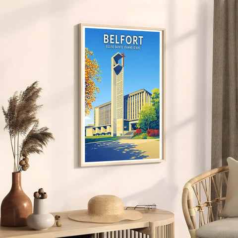 Affiche - Belfort - Église Sainte Jeanne-d'Arc