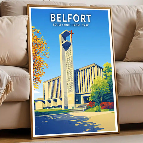 Affiche - Belfort - Église Sainte Jeanne-d'Arc