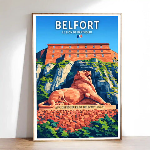 Affiche - Belfort - Le Lion de Bartholdi
