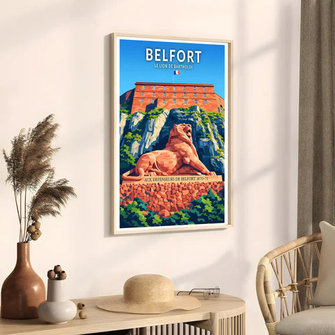 Affiche - Belfort - Le Lion de Bartholdi
