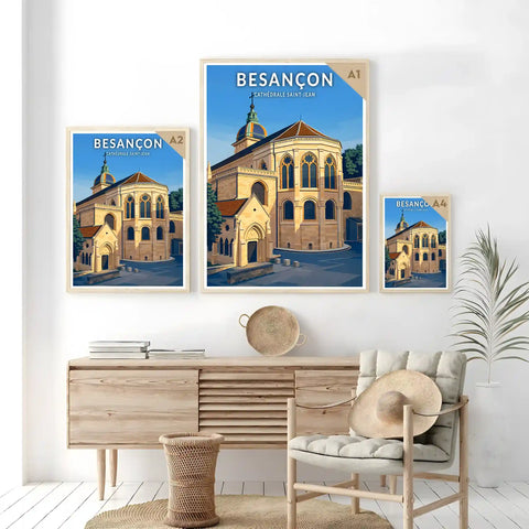 Affiche - Besançon - Cathédrale Saint-Jean