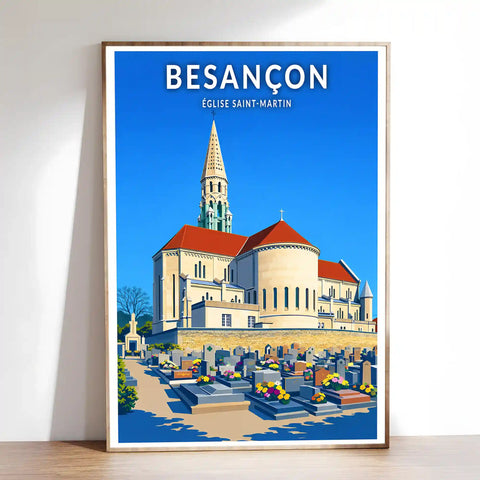 Affiche - Besançon - Église Saint-Martin