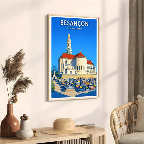 Affiche - Besançon - Église Saint-Martin