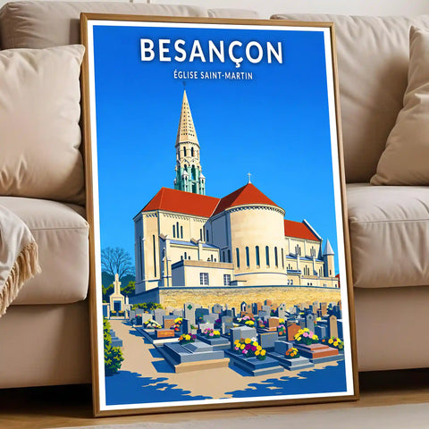 Affiche - Besançon - Église Saint-Martin