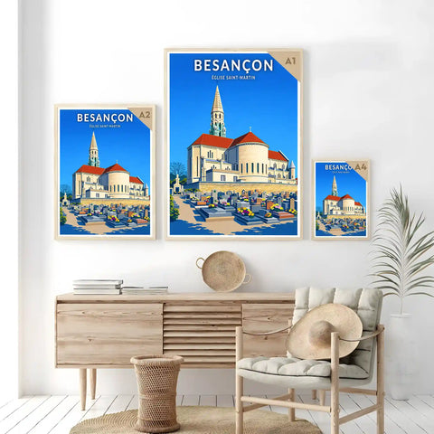 Affiche - Besançon - Église Saint-Martin