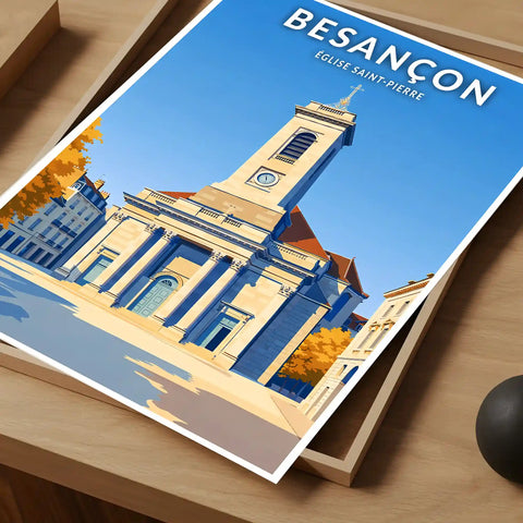 Affiche - Besançon - Église Saint-Pierre