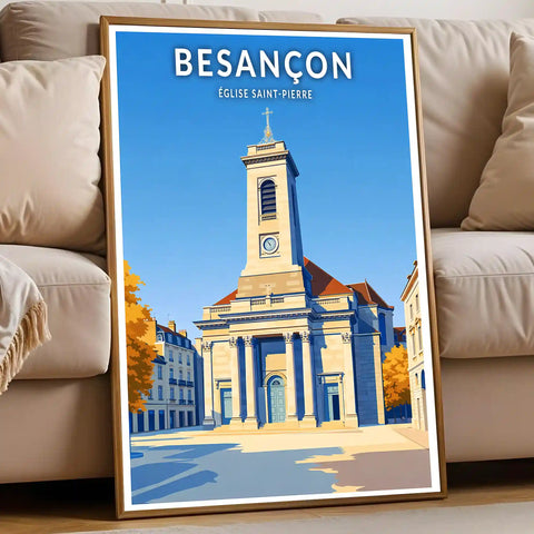 Affiche - Besançon - Église Saint-Pierre