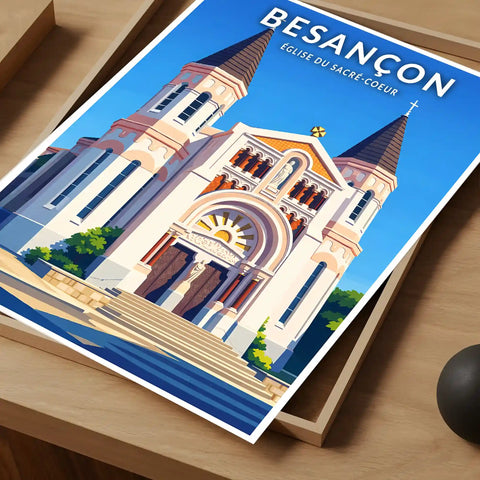 Affiche - Besançon - Église du Sacré-Coeur