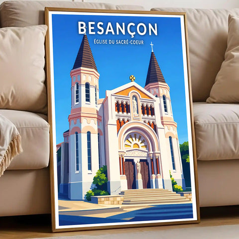 Affiche - Besançon - Église du Sacré-Coeur