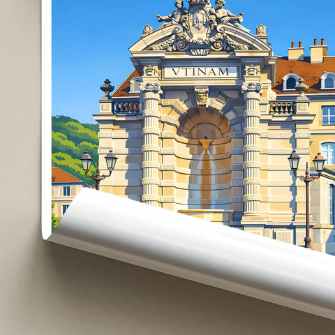Affiche - Besançon - Fontaine de l'État-Major