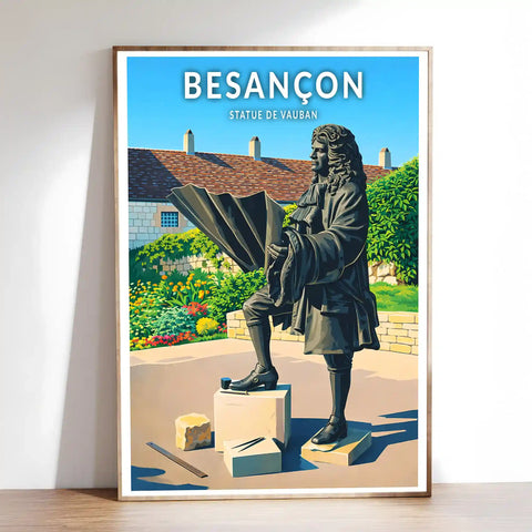 Affiche - Besançon - Statue de Vauban