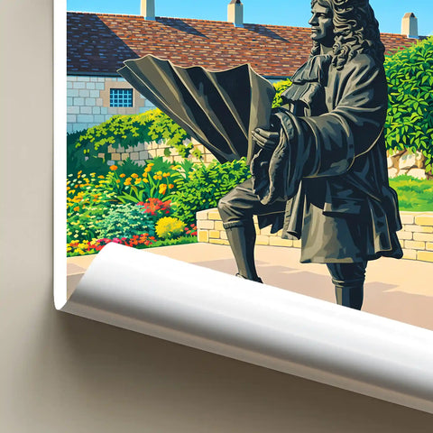 Affiche - Besançon - Statue de Vauban