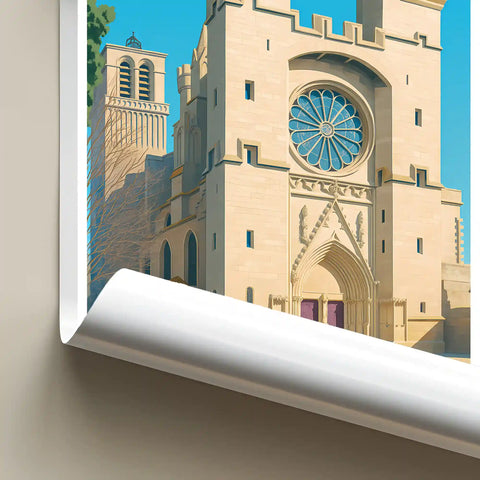 Affiche - Béziers - Cathédrale Saint-Nazaire et Saint-Celse