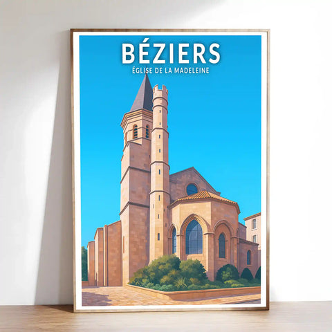 Affiche - Béziers - Église de la Madeleine