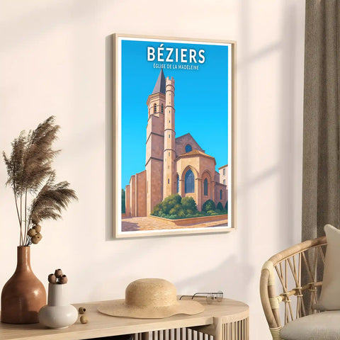 Affiche - Béziers - Église de la Madeleine