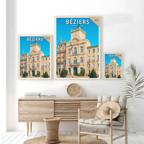 Affiche - Béziers - Hôtel de Ville