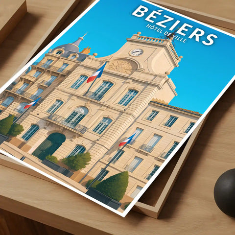 Affiche - Béziers - Hôtel de Ville