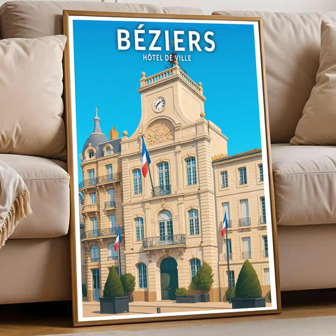 Affiche - Béziers - Hôtel de Ville