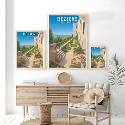 Affiche - Béziers - Jardin des Évêques