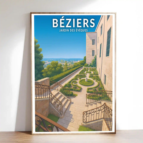 Affiche - Béziers - Jardin des Évêques