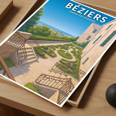 Affiche - Béziers - Jardin des Évêques