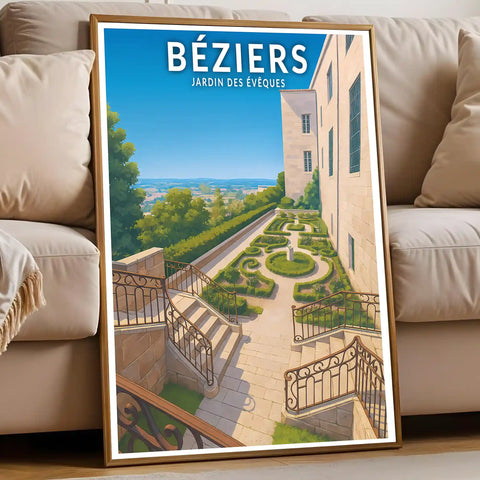Affiche - Béziers - Jardin des Évêques