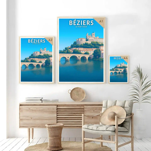 Affiche - Béziers - Le Pont Vieux