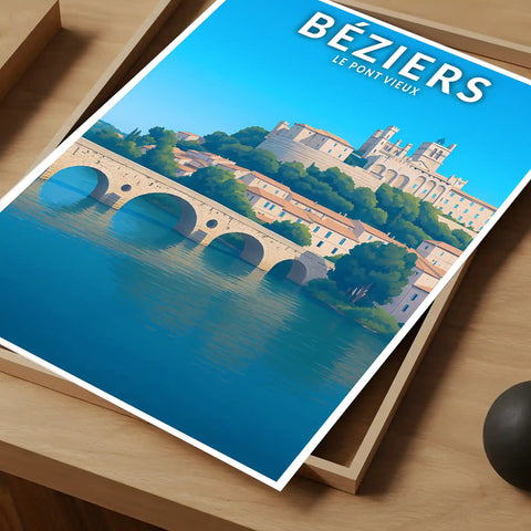 Affiche - Béziers - Le Pont Vieux