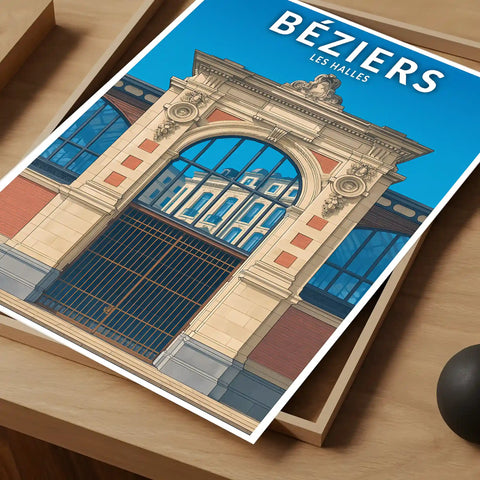 Affiche - Béziers - Les Halles