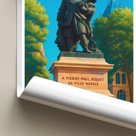 Affiche - Béziers - Statue de Riquet