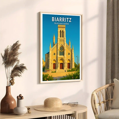 Affiche - Biarritz - Église Saint-Eugénie